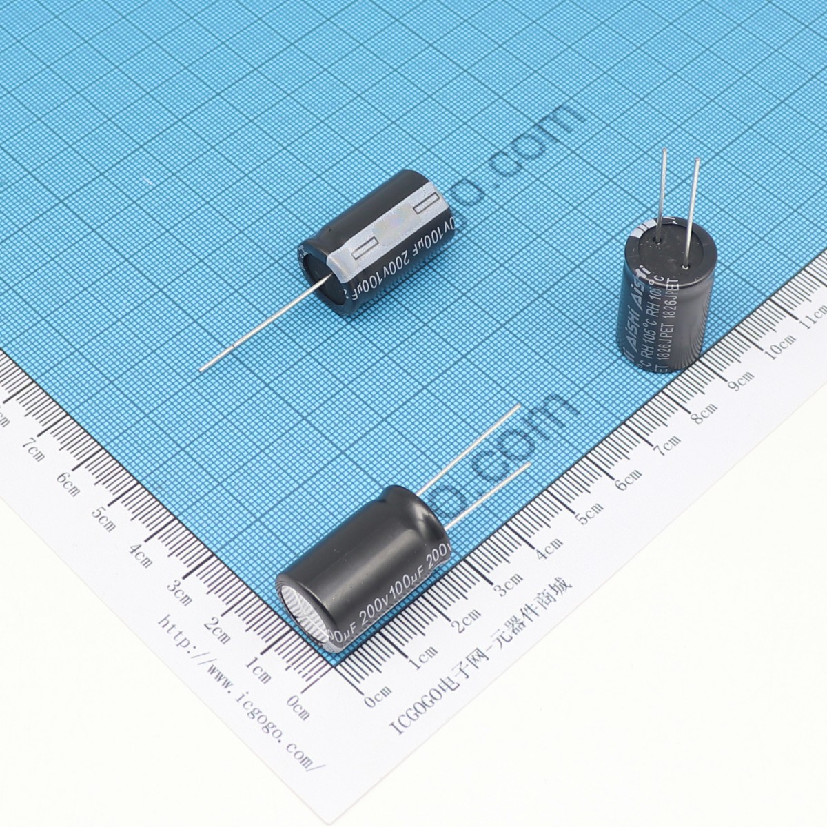 艾华 直插铝电解电容 100UF 200V φ 16*25 mm AiSHi ERH2DM101L25TO RH 高频 低阻抗 ±20%